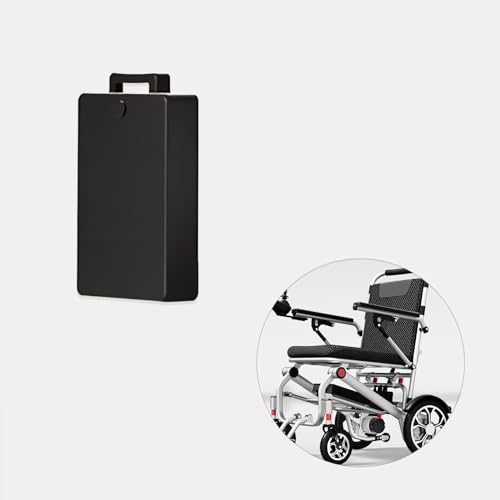 Bueuwe 24V Lithium-Akku, Elektrischer Rollstuhl-Akku- Wiederaufladbarer Akku, Wasserdichte PVC-Ersatzbatterien,6.6AH