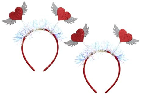 Warmhm 2stücke Herz Haarreifen Für Damen Valentinstag Festival Haarschmuck Kopfband Accessoires Für Hochzeiten Und Partys Romantische Für Und Familie