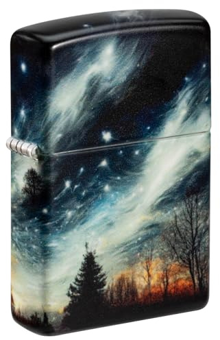 Zippo Windproof Lighter, Clear Sky, 540°, Colour Image, Refillable, Reusable, Windproof Design, Gift Box, Made in USA