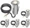 ledscom.de 5 Stück LED Bodeneinbauleuchte GLOX für außen, IP67, aluminium, rund, 35mm Ø, warmweiß, matt