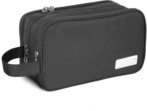 AiQInu Trousse de Toilette pour Hommes et Femmes, Grand Multifonction Imperméable Sac Cosmétique, Trousse de Toilette de Voyage/Sac Organisateur(Noir)