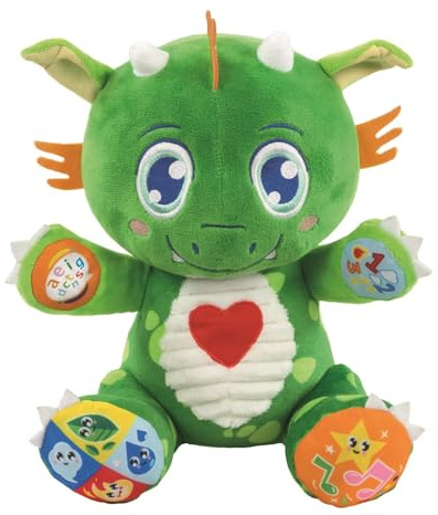 Clementoni Ramon, Mein Freund der Drache, interaktives Plüschtier für Babys, pädagogisch, multisensorisch und musikalisch, ab 6 Monaten, hergestellt in Italien – 55557