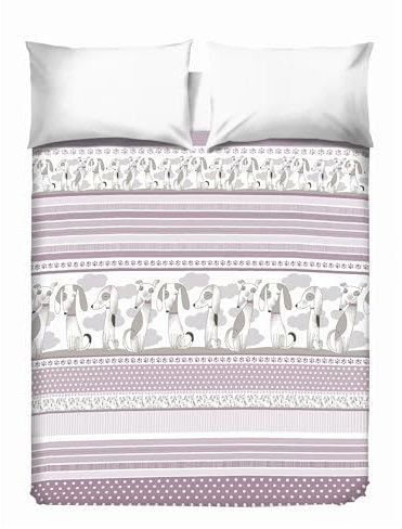 PENSIERI DELICATI Copriletto Matrimoniale 260 x 280 cm, Telo Singolo 100% Cotone Pique, Ideale Come Telo Arredo, Coperta Salva Letto 2 Piazze, Fantasia BauBau Rosa, 100% Made in Italy