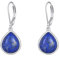 POPLYKE Lapis Lazuli Ohrringe für Frauen Sterling Silber Lapis Lazuli Teardrop Ohrringe Lapis Lazuli Schmuck Geschenk (Lapis Lazuli)