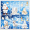 Aonveki Fensterbilder Weihnachten Selbstklebend, 9 Blatt 3D Weihnachts Fensterbilder Kinder, Weihnachtsdeko Fenster, Wiederverwendbare Winter Weihnachten Fenster Deko