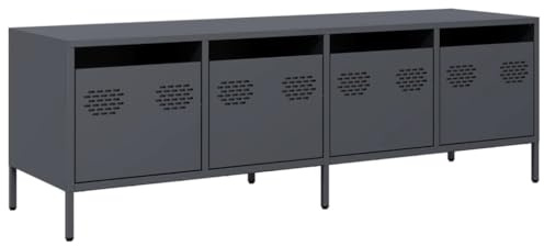 vidaXL Mobile TV Antracite 135x39x43,5 cm Acciaio Laminato a Freddo