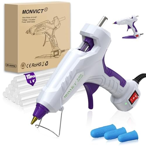 MONVICT Full Size Hot Glue Gun 60/100W Dual Temp Heavy Duty Industrial