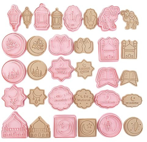 DIIOOMIEEU 16 moldes árabes para galletas con temática Eid para amantes de la repostería