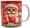 Shopi Zone Taza de cerámica navideña, con diseño de Papá Noel, un toque de magia festiva en navidad, tazas únicas para momentos inolvidables