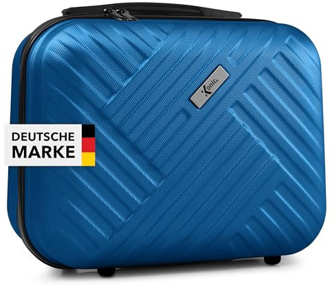 Xonic® Design Kosmetikkoffer aus ABS Hartschale – Robustes Beautycase als Handgepäck - Kosmetiktasche für Reisen – leicht & stabil (Rojalblau)