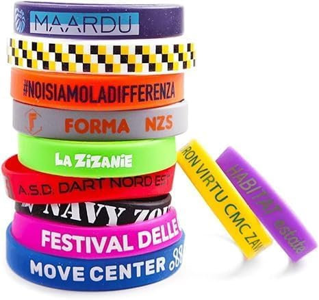 CINTAPUNTO Silikonarmband Personalisiert Langlebig UV, 10 Stück 12x180mm