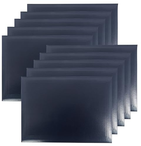 GraduatePro Certificate Holder A4 Diploma Cover Document Padded Graduation University Paper Smooth Navy 10pcs