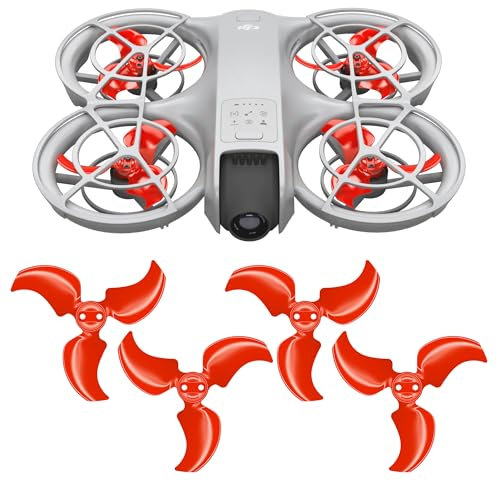 Eliche Master Airscrew Stealth compatibili con DJI Neo - Rosso, 4 Pezzi
