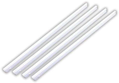 LUXULA 4er Set LED Unterbauleuchte mit Schalter - Lichtleiste 120cm 4500K Neutralweiß 16W 1440lm verknüpfbar - Unterschrankleuchte Lampen Leiste 230V für Küchenschrank Werkstatt - 1170x22x36mm