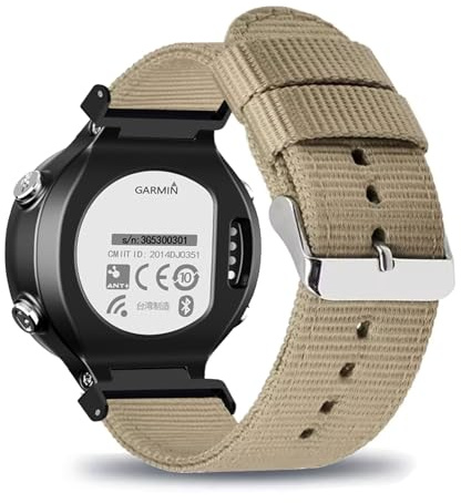 Nylon Armband für Garmin Forerunner 235/230/220/620/630/735XT Armbänder, mit Edelstahl Verstellbare Schnalle Sport Atmungsaktive Ersatzarmband Kompatibel mit Garmin Forerunner 235 Uhrenarmband