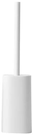 GLigeT Escobilla Cepillo de baño de pie con Base, Cepillo de baño de Mango Largo de plástico, Herramienta de Accesorios de baño for Inodoro Escobilla de Baño(Blanco)
