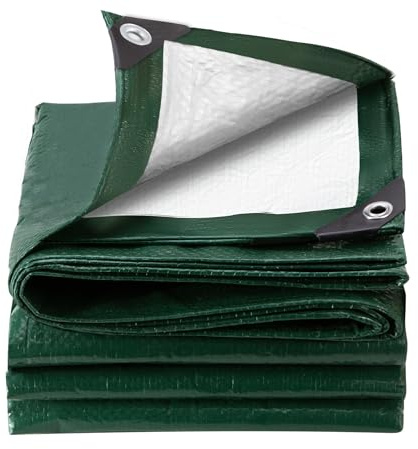 NONMON Bâche de Protection Imperméable 4x5 m Tarpaulin Résistante Anti-UV en PE 140 g/m² avec Oeillets en Aluminium Couverture Totale pour Extrieur Jardin Piscine Bois Voiture Caravane Bateaux