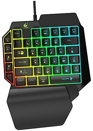UKCOCO 1pezzi Tastiera Mano Retroilluminazione Rgb e Intrattenimento Design Portatile