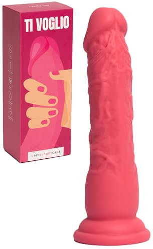 MySecretCase Dildo Realista Silicona - Consolador Mujer Real, Anal, Vagina Masturbador Mujeres, Pene Realista Plastico, Penes Goma, Dildos, Masturbadores Masculino, para Adultos Hombre (Rojo S)
