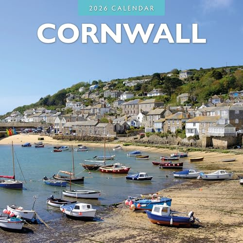 Cornwall Wandkalender 2026, quadratisch, von Red Robin Publishing