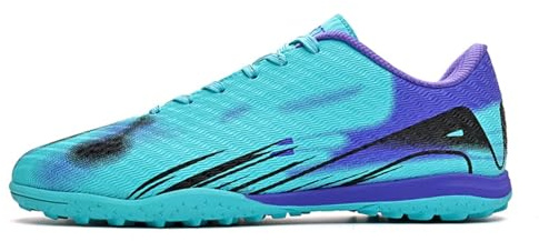 Football Boots Astro Turf Mens Boys Indoor Futsal Shoes Unisex Baseball Youth Rugby Shoes Adult AG FG TF Wide Training Sneaker Breathable (9,Moonlight TF)