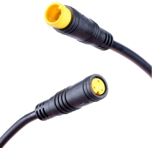 FUANA 3 Pin Waterproof Extension Cable for Ebike Throttle, Lights, PAS Sensor, E-Brake, Display - IP66 Rated, 800mm Length, -40°C to +85°C Bike Repair Kit