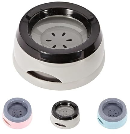 Portable Dog Water Bowl, Travel Dog Bowl Non-Spill, Splash-Proof, Anti-Slip for Dogs & Cats (Grey)