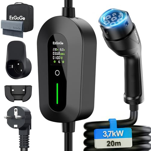 EzGoGo Cavo di ricarica Schuko tipo 2, 3,68 kW (20 m)