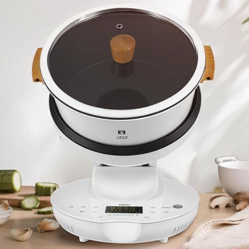 Memykoy 8L Full Automatic Cooking Machine,Commercial Food Processor,Multi-Function Non-Stick Pan Stir-Fry Machine Cooker,Touch Panel Cooker Robot,360° Auto Rotation,One-click Smart Start