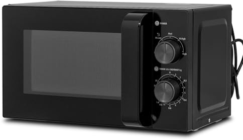 Techomey Solo Microwave Oven 700W, 20L Small Countertop Microwave
