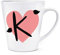 Letter K Heart Alphabet 12oz Latte Mug Cup