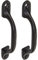 2X Quality Black Cast Iron 4Pull Handles | Ideal for Kitchen Cabinets, Cupboards & Drawers
