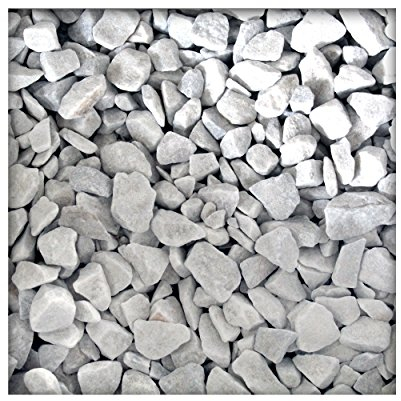 Kieskönig Marmorsplitt Carrara Weiss Marmorkies Gartenkies Zierkies Edelsplitt 22/30 mm 10 kg Sack