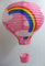 EPRHY Plafonnier montgolfière arc-en-ciel (abat-jour en papier) – Rose