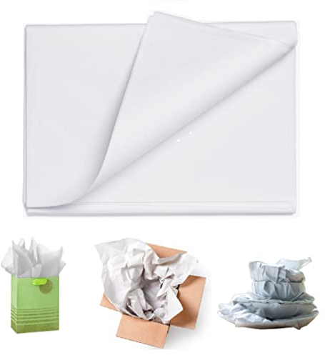 Sabco - Large Coloured Tissue Paper - 100pcs - 20 x 30 - Ideal for Gift Wrap & Packing - Perfect for Arts & Craft - White