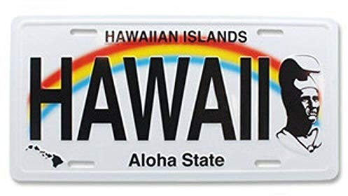Inga Metall-Deko-Schilder Hawaii Souvenir König Kamehameha Hawaii, Aluminium, 15.2 x 30.5 cm