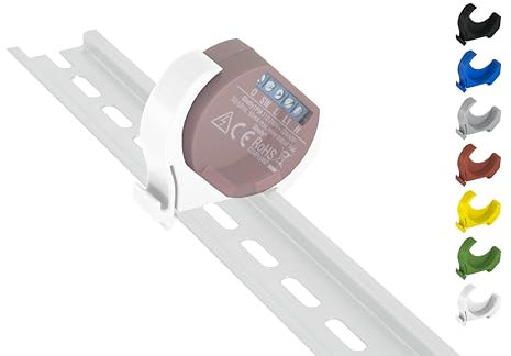 Hutschienenhalter/Adapter Mini für Shelly 1 / 1PM DIN Rail bracket (35mm) (Weiß)