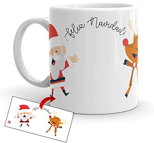 Kembilove Tazas de Cafe – Tazas navideñas – Taza Navidad – Regalos Originales Amigo Invisible – Regalos Originales – Regalos Originales para Mujer – Regalos para Mujer Feliz Navidad