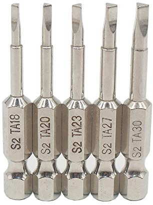 5 Stück 1/4 Zoll Sechskantschaft Magnetische S2 Stahl Dreieck Kopf Schraubendreher Bits 50mm