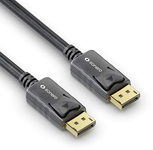 Sonero® 2m DisplayPort Kabel 1.2, DisplayPort auf DisplayPort, 4K 60 Hz, 2K 144Hz, schwarz