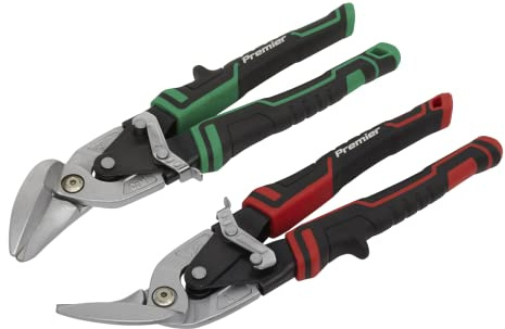 High Leverage Offset Aviation Tin Snip Set 2pc