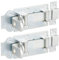 Alberts 118570 Rollen-Schlossriegel | gerade, mit flachem Griff und befestigter Schlaufe | galvanisch verzinkt, dickschichtpassiviert | Platte 180 x 80 mm | 2er Set