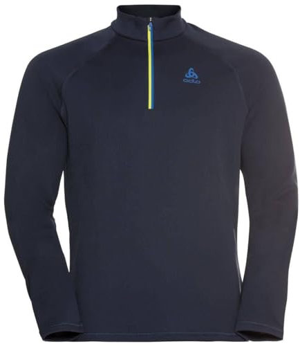 Odlo Herren Langarm Shirt mit Reißverschluss BESSO, dark sapphire, S