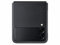 Samsung Aramid Cover Smartphone Cover EF-XF711 für das Galaxy Z Flip3 5G, Handy-Hülle, Kevlar-Material, Schutz Case, stoßfest, griffig, Schwarz