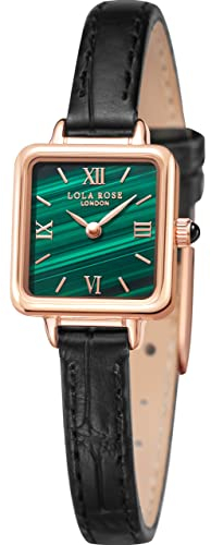 Lola Rose Dainty Watch für Frauen: Zifferblatt aus Perlmutt, Armband aus echtem Leder, verpackt in stilvoller Geschenkbox - Vintage-Geschenk für kleine Handgelenke