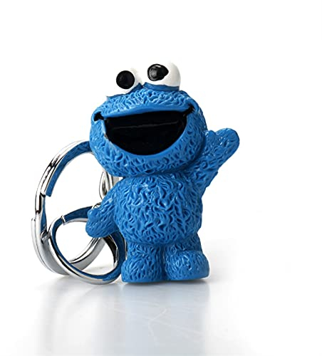 YCHH Cartoon Anime Sesam Street Figure Keychain - Cookie Monster Puppe Spielzeug Anhänger Für Kinder - Cartoon Kind Geschenk (Blau, 3.0cm*5.0cm)