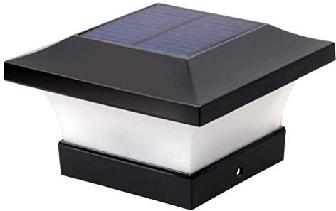 BSTCAR Solar Pfostenkappen Licht IP65 Wasserdicht - Upgrade Säulenlampe für Landschaft, Garten, Holzpfosten, Plattform, Patio - 10 X10 Größe