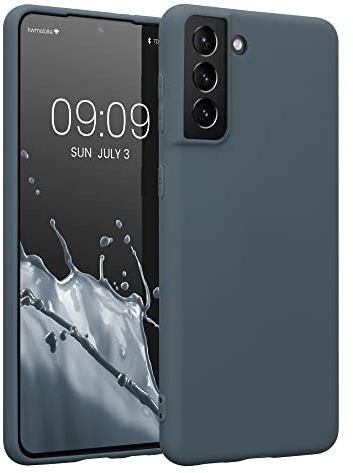 kwmobile Custodia Compatibile con Samsung Galaxy S21 Plus Cover - Back Case per Smartphone in Silicone TPU - Protezione Gommata - ardesia scuro