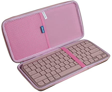 Anleo Hard Travel Case for Logitech MX Keys Mini Minimalist Wireless Illuminated Keyboard (Pink)