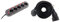 Zenitech Bloc Sono 5 Prises 16A 2P+T + 6 interrupteurs câblé HO5VV F 3G1,5mm² 3m & Prolongateur 16A 2P+T HO5VV F 3G1,5mm² Noir 3m
